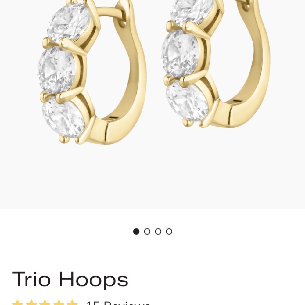 Electric Picks Gold Trio Hoop Earrings xDaryllanndennercollab
